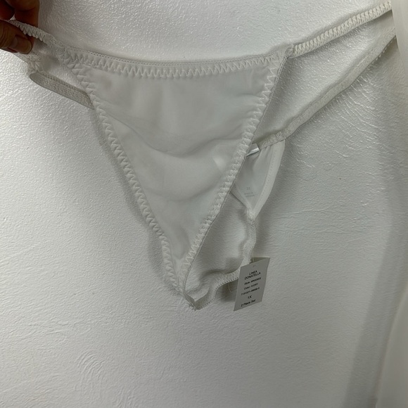 Linea Donatello 2-Piece Short Nightgown + Panty Women's Plus 1X Ivory New - Picture 7 of 12